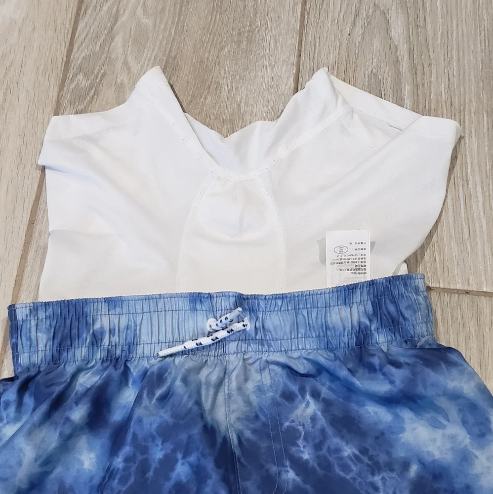 Abercrombie kids Blue Tie-Dye Swim Trunks
